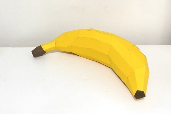 3D SVG Banana Paper Sculpture: A Playful Design Asset for Lifestyle Branding