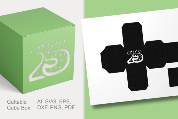 3D SVG Gift Box Template for Creative Content Publishing