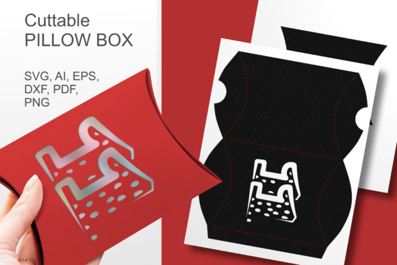 3D SVG Gift Box Template: Number 11 Pillow Design for Content Publishers