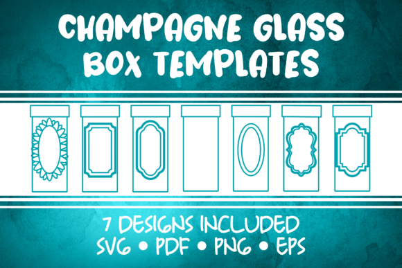 Champagne Glass Box Template: A 3D SVG Design for Elegant Gift Boxes