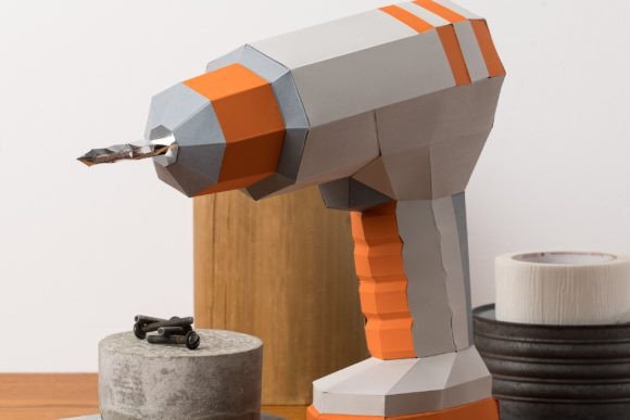 Drill Paper Sculpture: A 3D SVG Object for Dynamic Brand Visuals