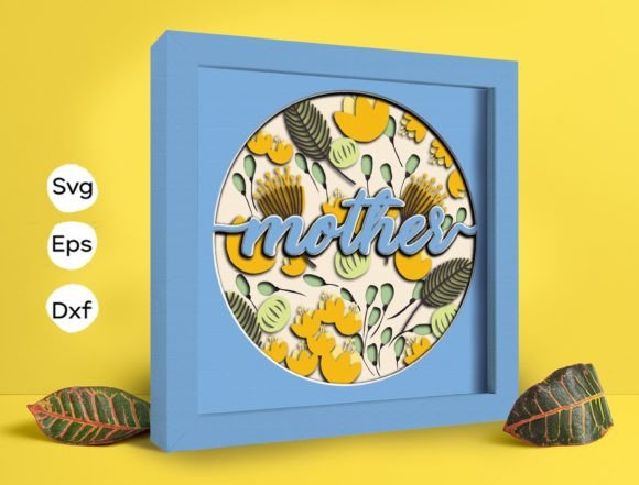 Flower Mother Papercut Light Box 3D SVG for Shadow Boxes & Handmade Crafts