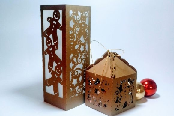 Gingerbread Cookie Lantern and Box