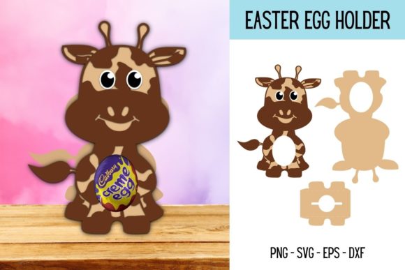 Giraffe Egg Holder SVG: A Playful 3D SVG for Local Branding and Packaging