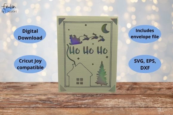 Ho Ho Ho Christmas Insert Card SVG: A 3D Design for Festive Branding
