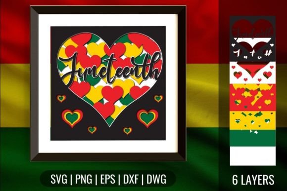 Juneteenth Shadow Box SVG: A 3D Design Asset for Editorial and Web Content