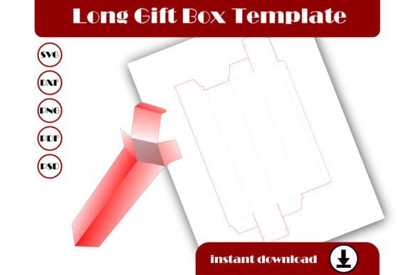 Long Box Template: 3D SVG Gift Boxes for Modern Branding