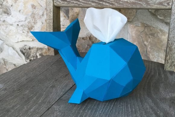 Mama and Baby Whale Paper Sculpture – 3D SVG Animal Design for Creative Sellers