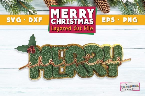 Merry Christmas Layered Cut File Review for Real Embroidery Projects