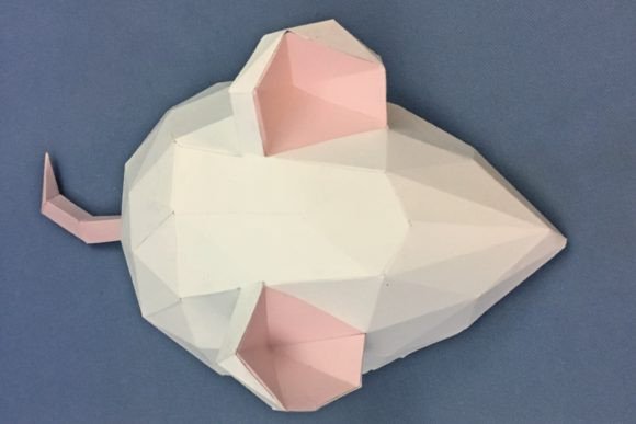 Mouse Paper Sculpture 3D SVG for Creative Animal Crafts