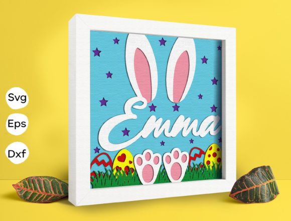 Personalized Easter Papercut Light Box 3D SVG for Shadow Boxes & Handmade Crafts