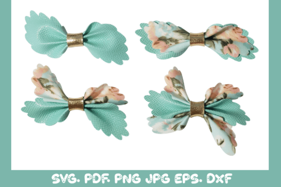 Pinch Hairbow Template SVG, PDF PB2: A 3D SVG Design for Feminine Editorial Branding