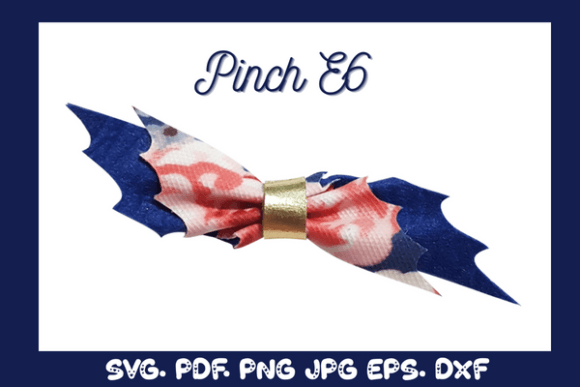 Pinch Hairbow Template SVG, PDF PF5: A 3D SVG Design for Branding and Marketing Visuals