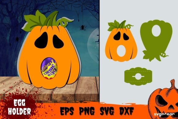 Pumpkin Egg Holder Template: A 3D SVG for Seasonal Craft & Digital Product Sellers