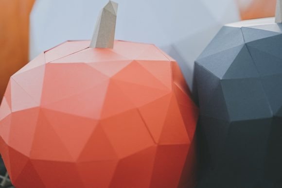 Pumpkins Paper Sculpture: 3D SVG Objects for Festive Branding