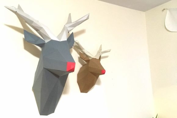 Red Nose Reindeer Head 3D SVG: A Playful, Festive Object for Creative Design Projects