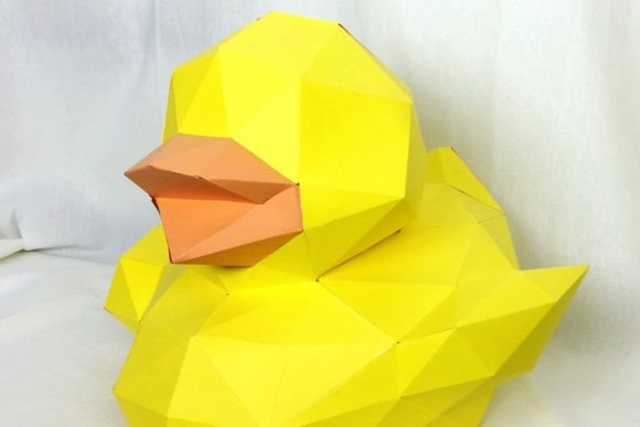 Rubber Duck Paper Sculpture 3D SVG for Creative Sellers
