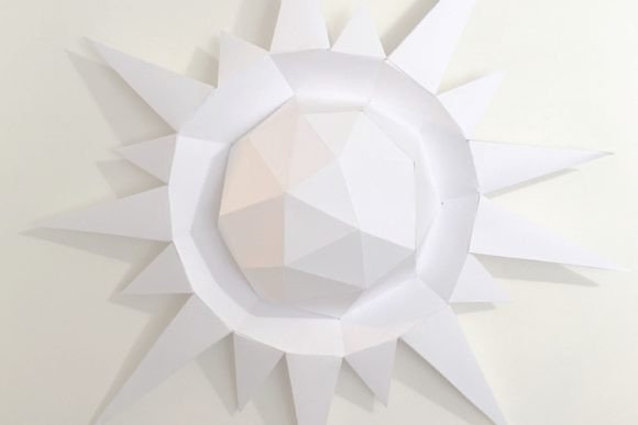 Sun Paper Sculpture: A 3D SVG Object for Warm, Inviting Brand Visuals